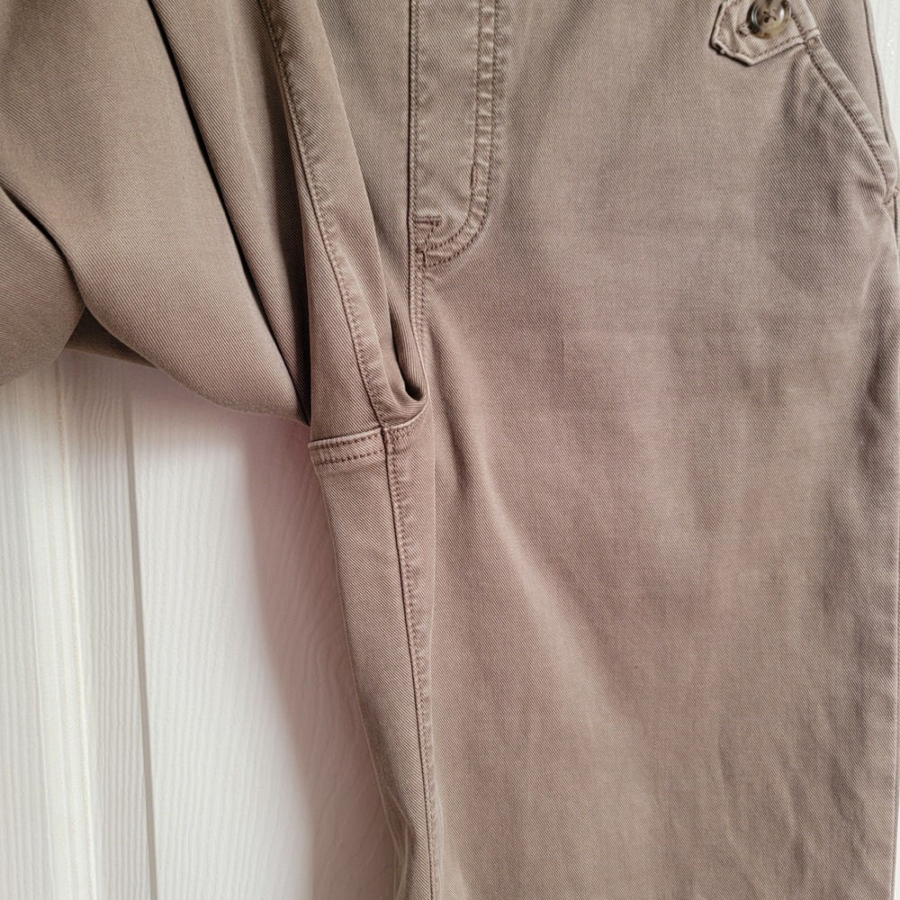 SPANX Stretch Twill Wide Leg Crop Pants High Rise Mauve Brown Small - Picture 12 of 12